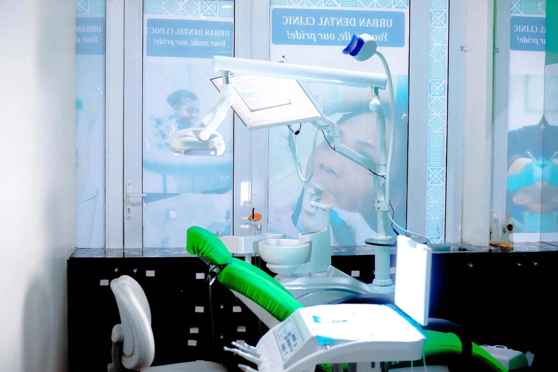 Urban Dental Clinic treatment room with modern dental chair